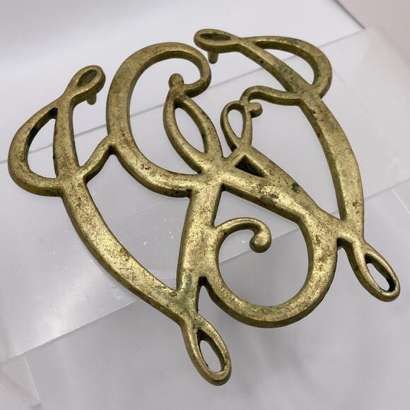 Vintage George Washington Cipher Trivet VA Metalcrafters Brass Colonial - Picture 2 of 7